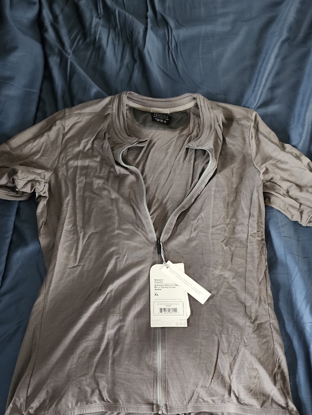 Bontrager Adventure Collection Grey Wool Blend Cycling Shirt Womens XL NWT